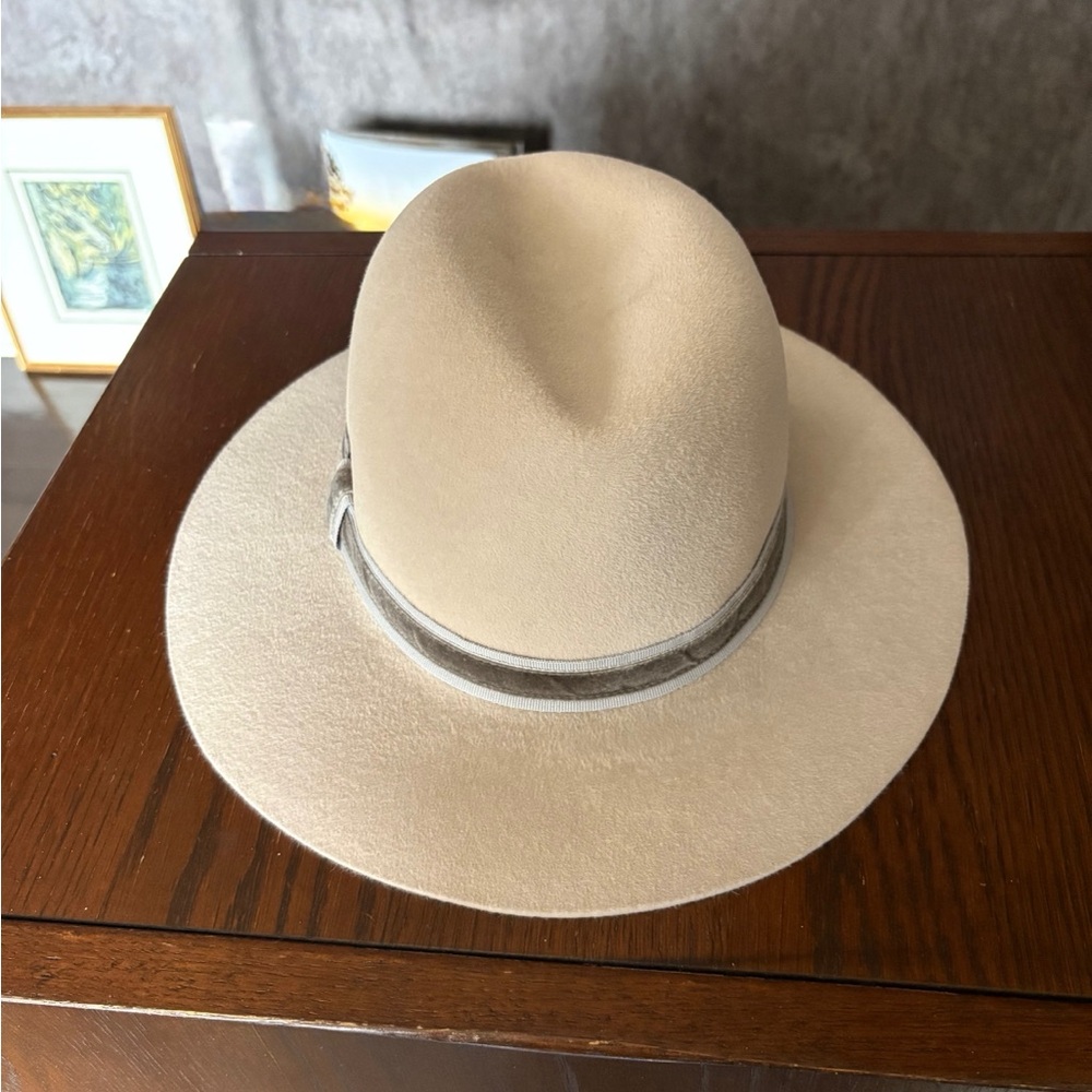 Cream Felt Fedora Hat